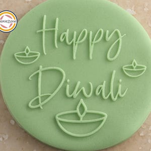 Fondantstempel Happy Diwali (stijl 5) debosser/embosser