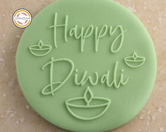 Happy Diwali (Style 5) Debosser/Embosser Fondant Stamp