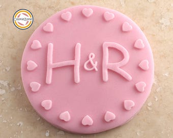 Sello personalizado para San Valentín (Estilo 6) para grabado/relieve/fondant