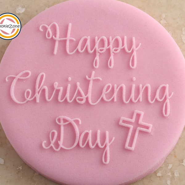 Happy Christening Day (Style 2) Debosser/Embosser/Christening/Fondant Stamp