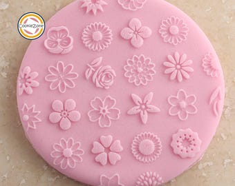 Bloemendebosser/reliëfstempel/bloemen/fondant/glazuur