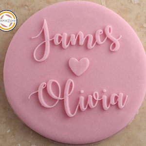 Custom Wedding Names (Style 3) Debosser/Embosser/Engagement/Wedding/Anniversary/Fondant Stamp