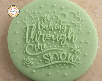 Backen durch den Schnee/Weihnachtsdebosser/Embosser/Fondantstempel