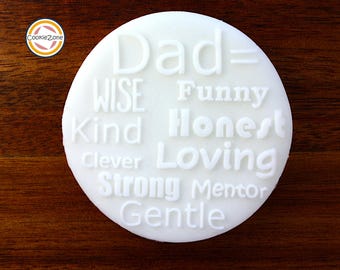 Dad Equals /Father's Day Debosser/Embosser Fondant Stamp