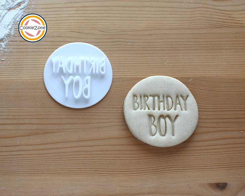 Birthday Boy Embosser Fondant StampCookie Cutter Set