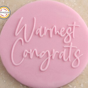 Herzlichen Glückwunsch Stempel/Baby Shower/Fondant/ Icing/Embosser Stempel