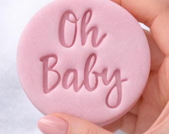 Oh Baby Embosser Style Fondant Stamp/Cookie Cutter Set