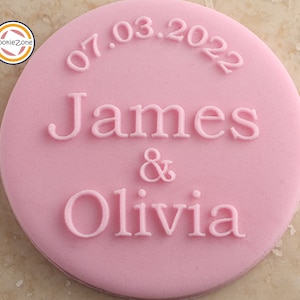 Custom Wedding Names (Style 5) Debosser/Embosser/Engagement/Wedding/Anniversary/Fondant Stamp