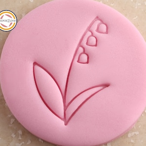 Lilly of the Valley May Birth Flower Embosser Fondant Stamp