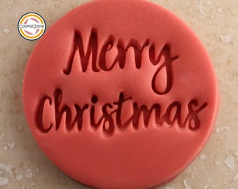 Feliz Navidad (Estilo 2) Juego de sellos para relieve/sellos para fondant/cortadores de galletas