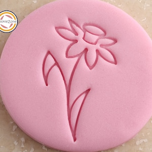 Daffodil March Birth Flower Embosser Fondant Stamp