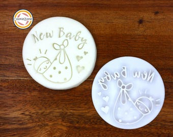 New Baby/Baby Shower Embosser Style Fondant Stamp/Icing/Cake Decorating/Cupcake Topper/Gender Reveal Cookie Cutter