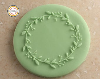 Christmas Wreath (Style 14) Debosser/Embosser/Fondant Stamp