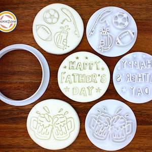 Father&#39;s Day (Set 4) Embosser Fondant Stamps & Cutter