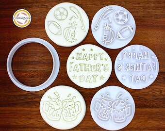 Father's Day (Set 4) Embosser Fondant Stamps & Cutter