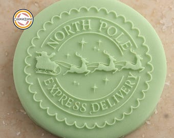North Pole Express Delivery Debosser/Christmas/Embosser/Fondant Stamp/Debosser Set