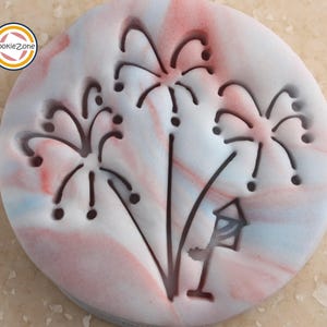 Fireworks embosser stijl fondant stempel/koekjessnijder set