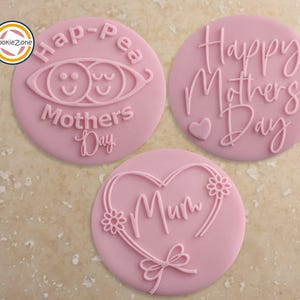 Mothers Day (Set 4) Debosser/Embosser/Fondant Stamp Set image 1