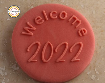 Welcome 2022 Debosser/Embosser/Christmas/Fondant Stamp
