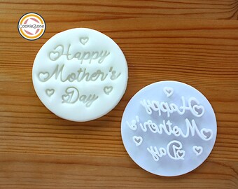 Happy Mother's Day (Style 4) Embosser Style Fondant Stamp