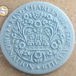 King Charles III Coronation Debosser/Embosser/ Fondant Stamp/Kings Coronation image 1