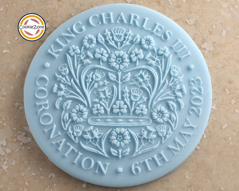 King Charles III Coronation Debosser/Embosser/ Fondant Stamp/Kings Coronation image 1