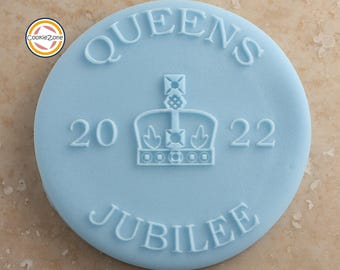 Queens Jubilee Commemorative 2022 Debosser/Embosser/ Fondant Stamp/Queens Jubilee Commemorative