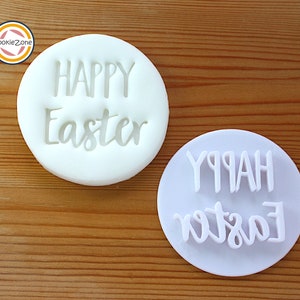 Happy Easter (Style 3) Embosser Fondant Stamp