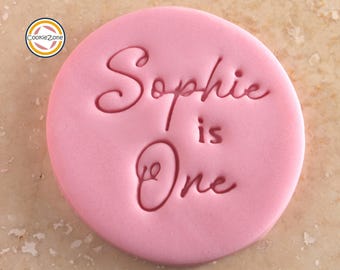Custom Name & Age (Style 1) Embosser/Birthday/Fondant Stamp/Customizable