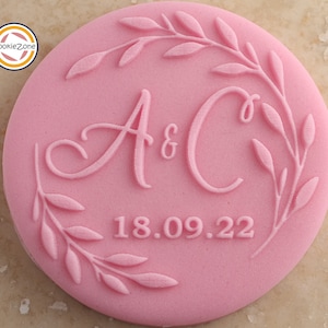 Custom Initials (Style 4) Debosser/Embosser/Anniversary/Wedding/Engagement/Fondant Stamp