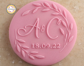 Custom Initials (Style 4) Debosser/Embosser/Anniversary/Wedding/Engagement/Fondant Stamp