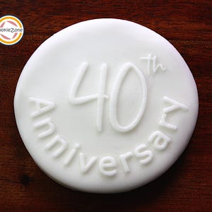 40th Anniversary Debosser/Embosser Fondant Stamp/Cookie Cutter Set
