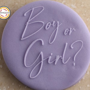 Maschio o femmina? (Stile 1) Timbro per debosser/embosser/baby shower/fondente