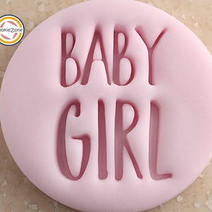 女の子向け／ベビーシャワー用エンボス加工フォンダンスタンプ／クッキーカッターセット 画像 2