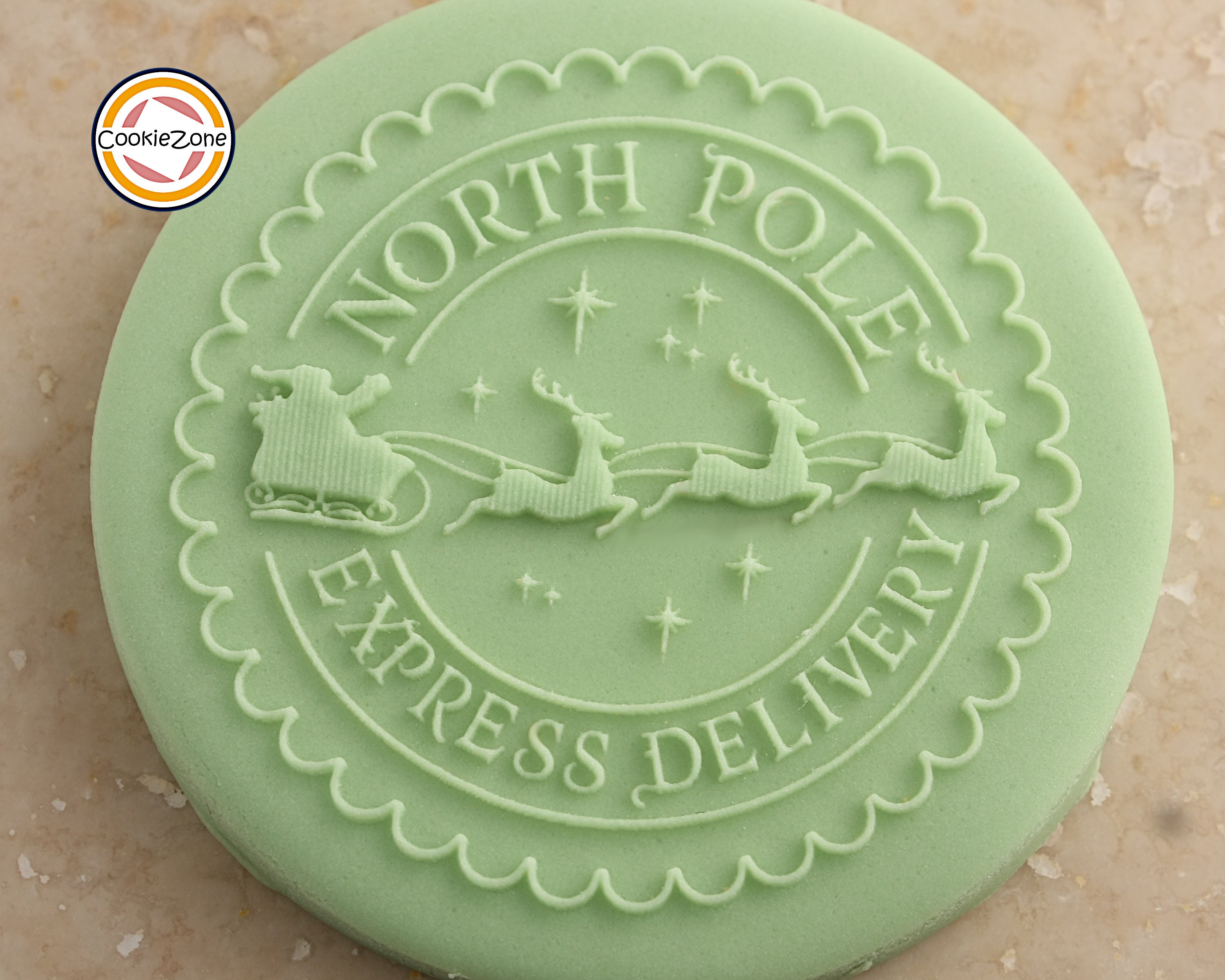 North Pole Express Delivery Debosser/Christmas/Embosser/Fondant Stamp/Debosser Set