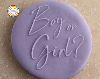 Boy or Girl? (Stlye 1) Debosser/Embosser/Baby Shower/Fondant Stamp