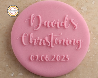 Custom Christening Names (Style 2) Debosser/Embosser/Baptism/Fondant Stamp