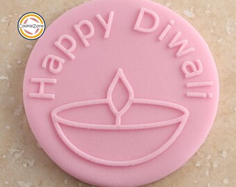 Happy Diwali (Style 1) Debosser/Embosser Fondant Stamp