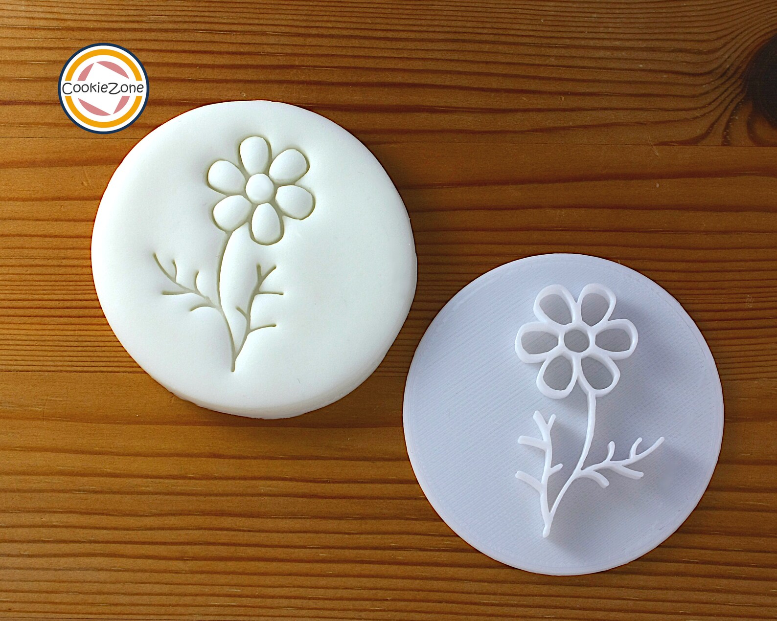 Daisy April Birth Flower Embosser Fondant Stamp Etsy UK