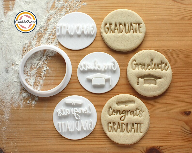 Congrats Graduate Embosser Fondant Stamp/cookie Cutter Set Etsy