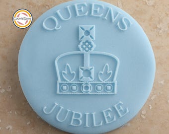 Queens Jubilee Commemorative (Style 2) Debosser/Embosser/ Fondant Stamp/Queens Jubilee Commemorative