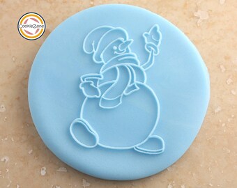 Sneeuwpop (stijl 4) kerstdebosser/embosser/fondantstempel