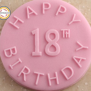 18歳のお誕生日おめでとう デボス/エンボス/バースデーフォンダンスタンプ