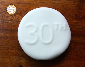 Zestaw stempli/wytłaczarek do fondantu/foremek do ciastek „Wszystkiego najlepszego z okazji 30. urodzin”