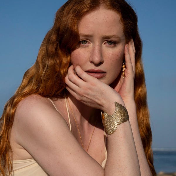 Handmade Brass Eagle Cuff Bracelet: Festival Wear, Ceremonial Jewelry