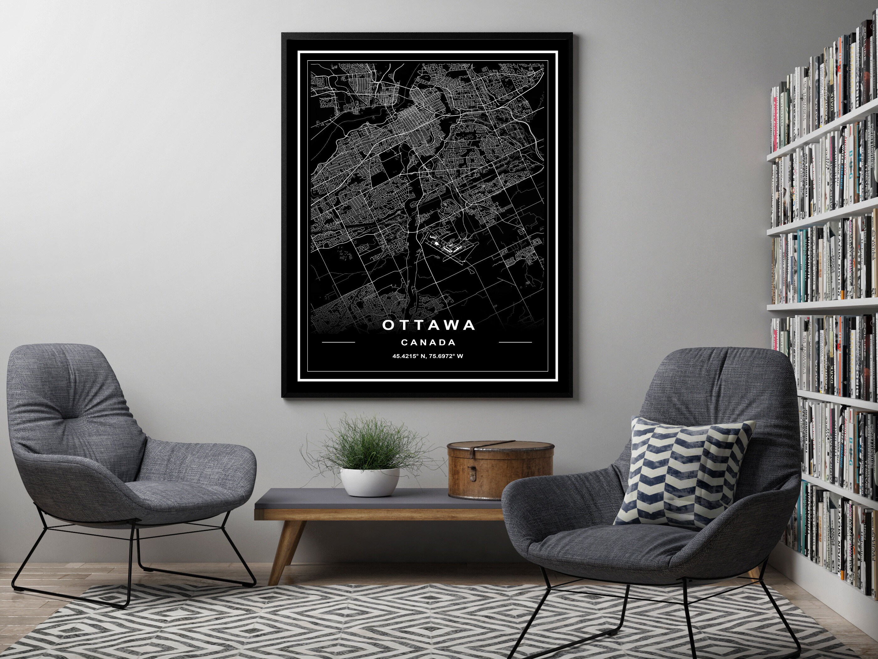 OTTAWA MAP PRINT High Res Download Map of Ottawa Ottawa - Etsy