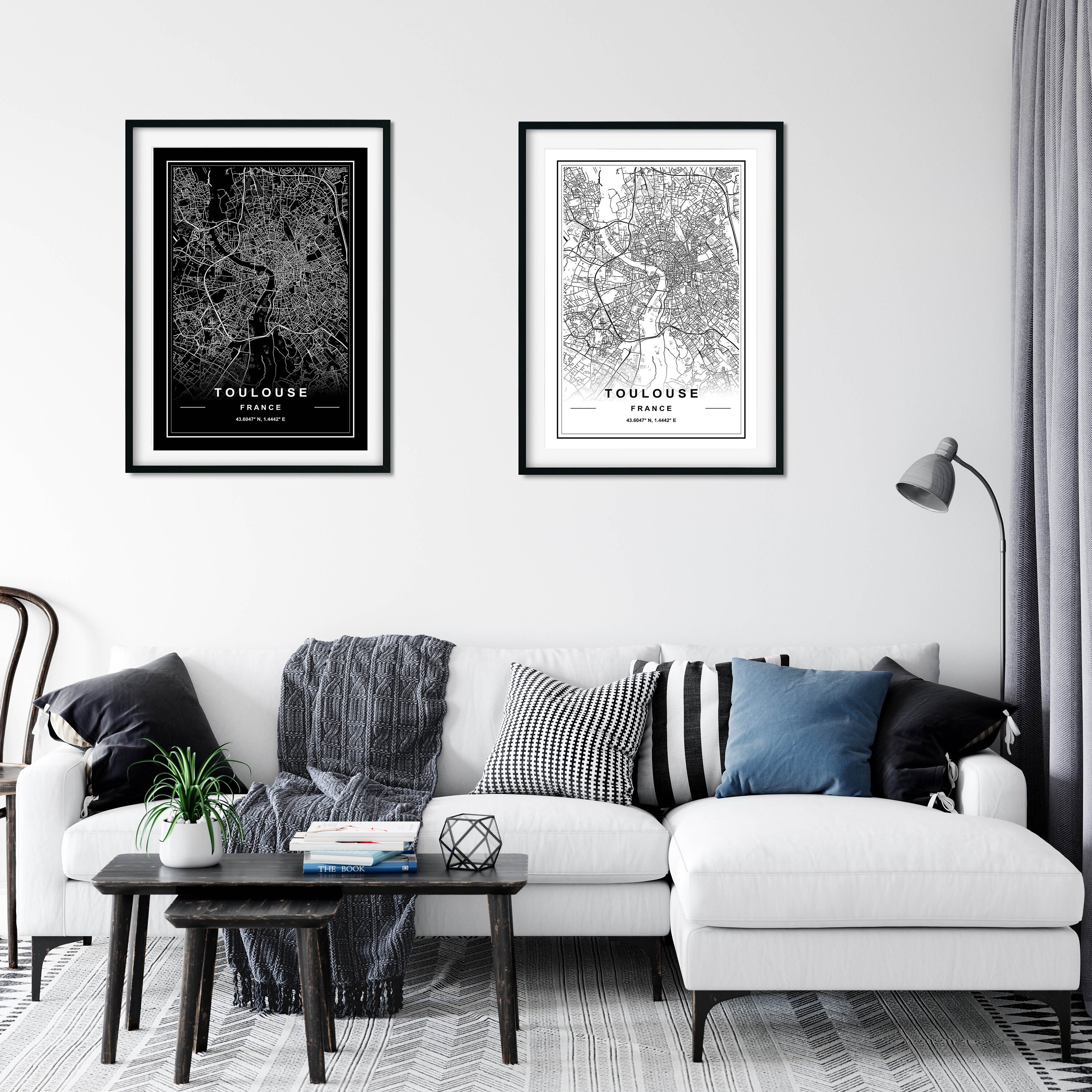 TOULOUSE MAP PRINT High Res Map Map of Toulouse Toulouse - Etsy