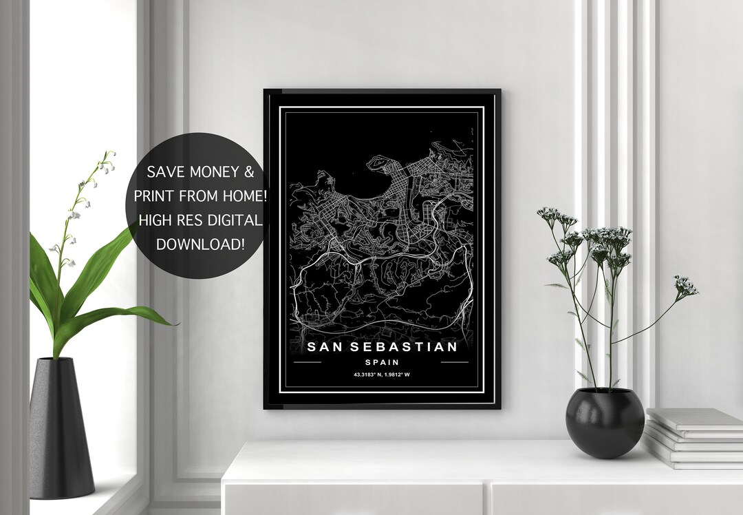 SAN SEBASTIAN MAP, High Res Download, Map of San Sebastian, San ...
