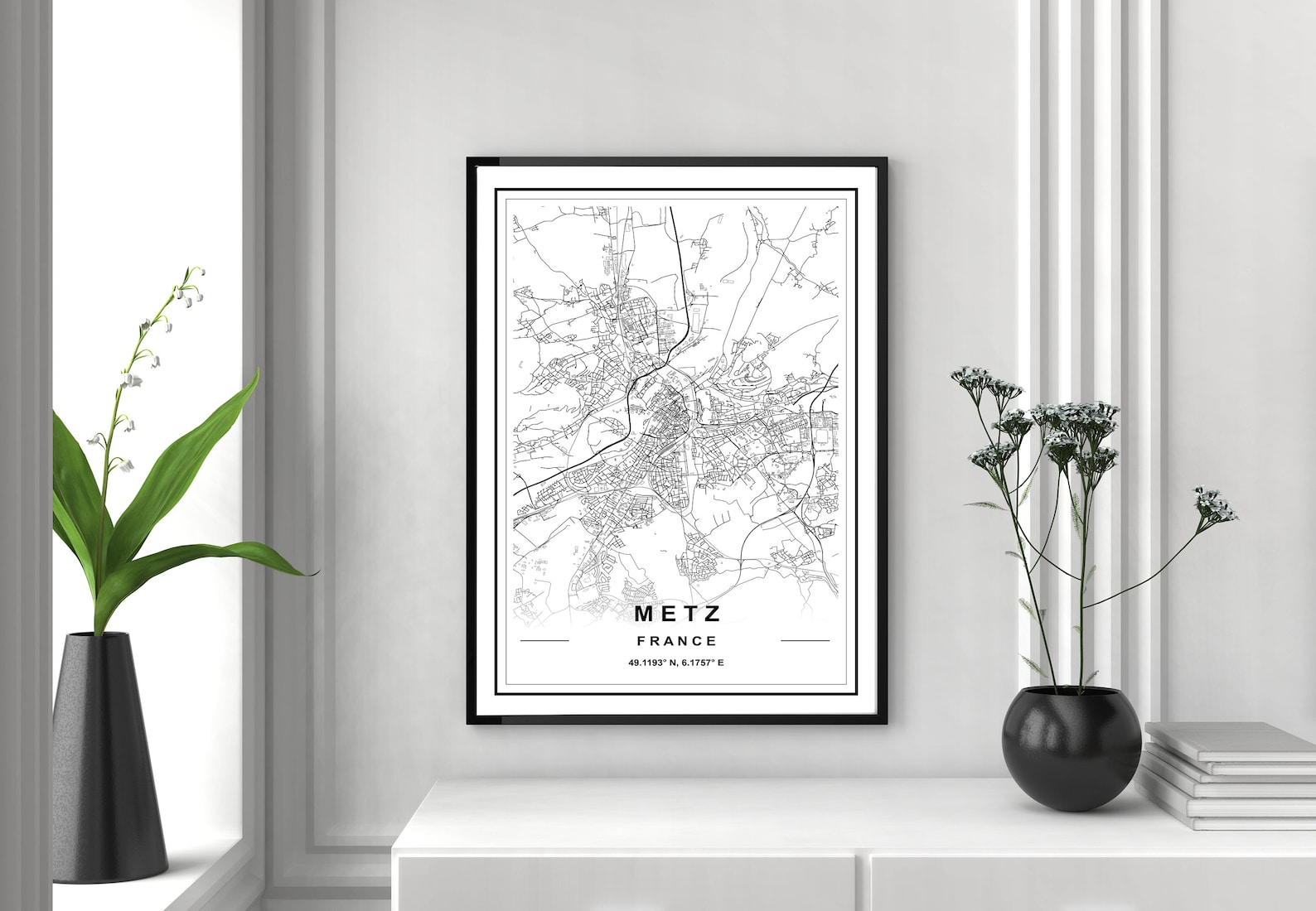 METZ MAP PRINT High Res Download Map of Metz Metz City Map - Etsy