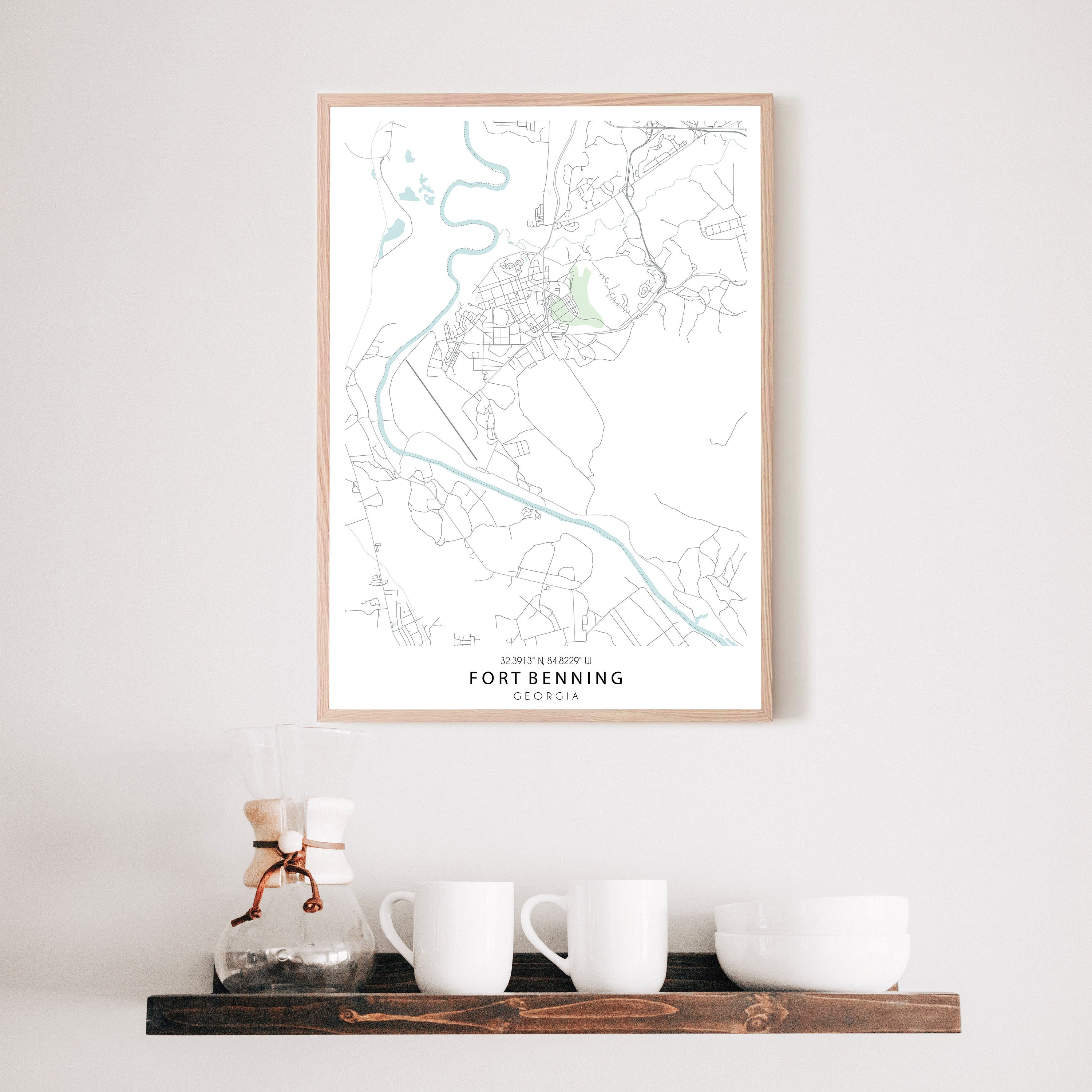 FORT BENNING MAP, Map of Fort Benning, Fort Benning Base Map, Fort